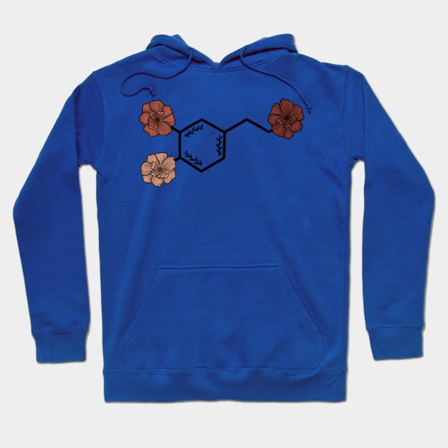 Floral Dopamine Molecule Hoodie by the-bangs